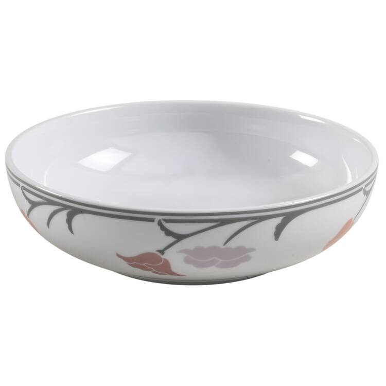 Belles Fleurs Gray 7" Round Vegetable Bowl