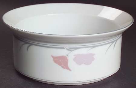 Belles Fleurs Gray 7" Round Vegetable Bowl