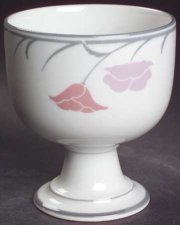 Belles Fleurs Gray China Goblet