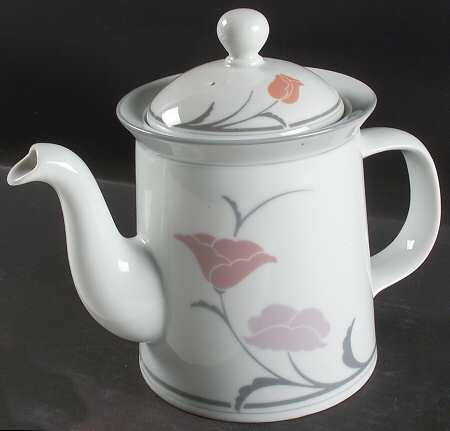 Belles Fleurs Gray Coffee Pot & Lid