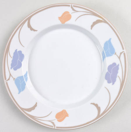 Belles Fleurs Taupe Salad Plate