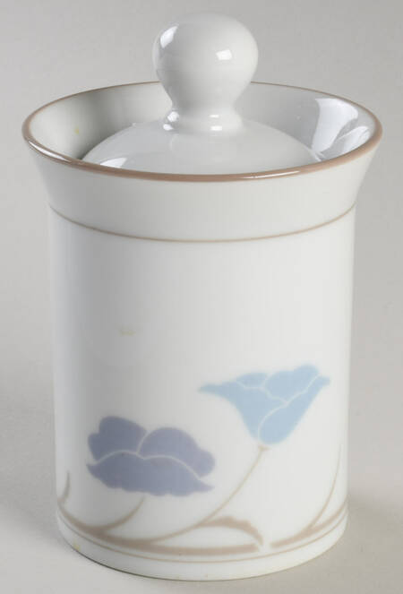 Belles Fleurs Taupe Sugar Bowl & Lid
