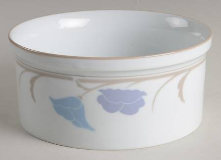 Belles Fleurs Taupe 8" Round Vegetable Bowl