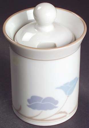 Belles Fleurs Taupe Sugar Bowl & Lid