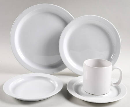 Bisserup White 5 Piece Place Setting