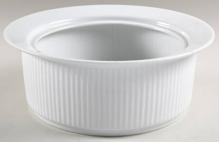 Bisserup White 2 Qt Round Covered Casserole No Lid