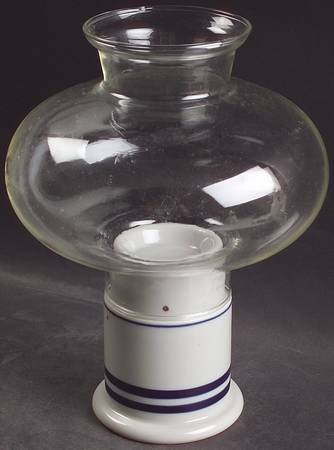 BLT Blue Hurricane Lamp & Globe