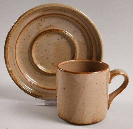 BLT Bronzestone Flat Cup & Saucer Set