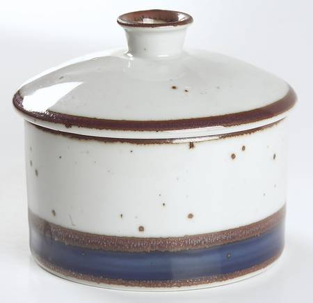 Blue Umber Sugar Bowl & Lid