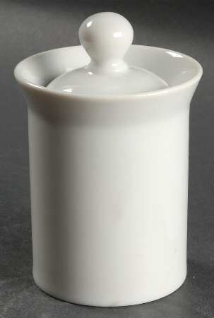 Bottelet White Sugar Bowl & Lid