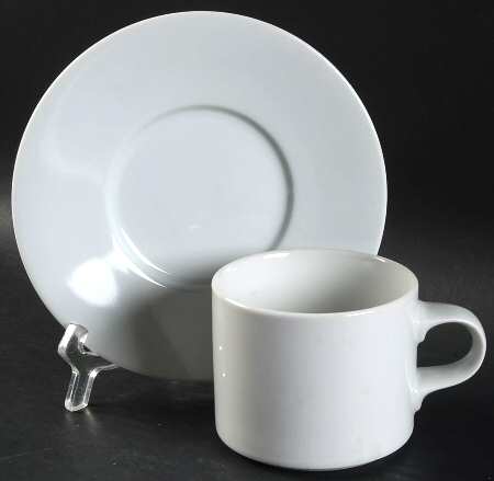 Bottelet White Flat Cup & Saucer Set