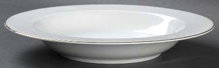 Brocade Gold Large Rim Soup Bowl