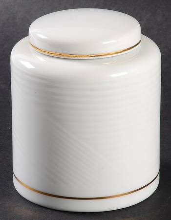 Brocade Gold Sugar Bowl & Lid