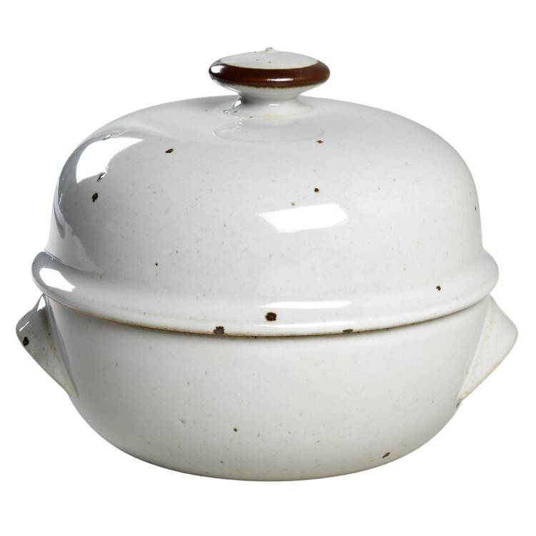 Brown Mist Round Covered Butter