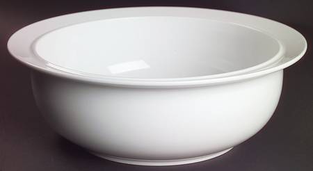Cafe Blanc (Rim) 10" Large Salad Serving Bowl