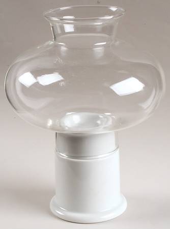 Cafe Blanc (Rim) Hurricane Lamp & Globe