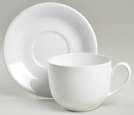 Cafe Blanc (Rim) Jumbo Cup & Saucer Set