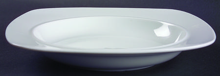 Cafe Blanc (Rim) Square Soup Bowl