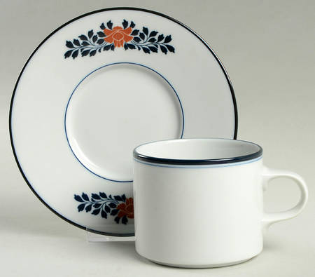 Cafe Lou Flat Cup & Saucer Set