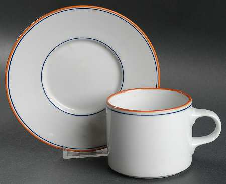 Cafe Normandy Flat Cup & Saucer Set