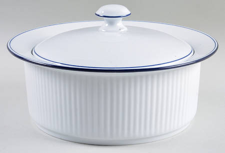 Christianshavn Blue 2 Qt Round Covered Casserole