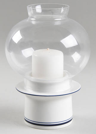 Christianshavn Blue Mini Hurricane Lamp & Globe