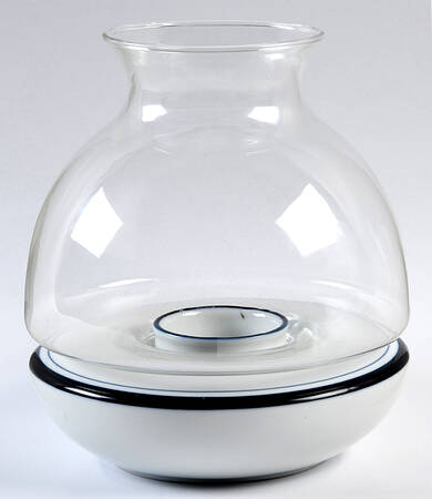 Christianshavn Blue Votive Lamp & Glass Globe with Candle Holder