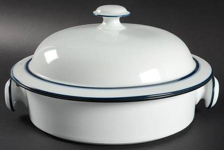 Christianshavn Blue 2 Qt Round Covered Casserole