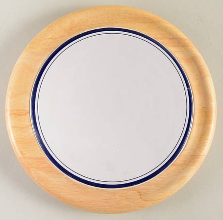 Christianshavn Blue Round Wood Trivet