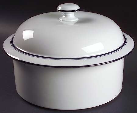 Christianshavn Blue 4 Quart Round Covered Casserole