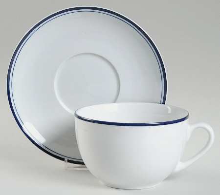 Christianshavn Blue Jumbo Cup & Saucer Set