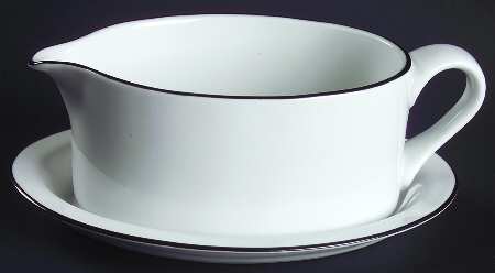 Christianshavn Black Gravy Boat & Underplate