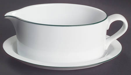 Christianshavn Green Gravy Boat & Underplate by Dansk