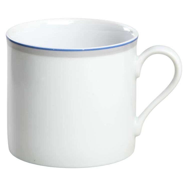 Damask Blue Flat Cup
