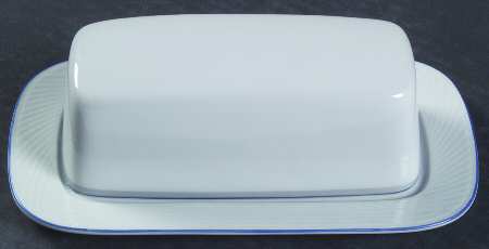 Damask Blue 1/4 Lb Covered Butter