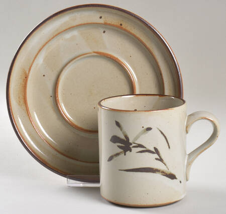DAN28 Flat Cup & Saucer Set by Dansk