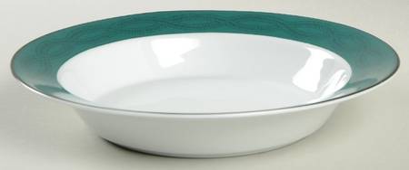 Emerald Braid Rim Soup Bowl