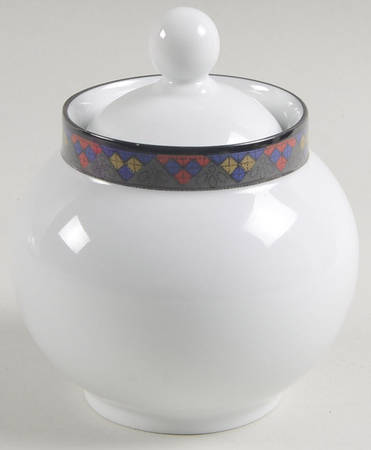 Emerald Braid Sugar Bowl & Lid