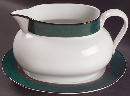 Emerald Braid Gravy Boat & Underplate
