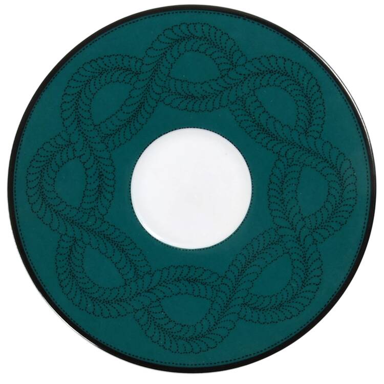 Emerald Braid Saucer for Demitasse Cup