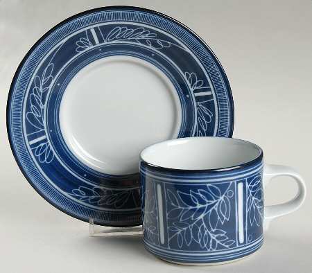 Etchings Flat Cup & Saucer Set by Dansk