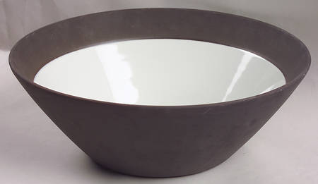 Flamestone Smooth Brown 9" Round Vegetable Bowl