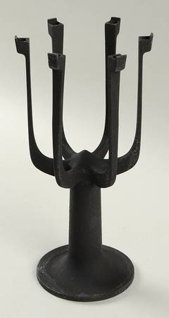 Design with Light 8" Metal Single Light Candlestick