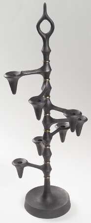 Design with Light 7 Light Metal Staircase Candlestick