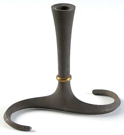 Design with Light Metal Single Light Candlestick