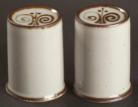 Fleur De Lis Brown Salt & Pepper Set