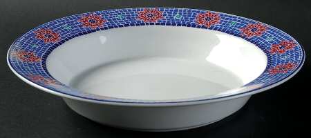 Flowers Rim Soup Bowl