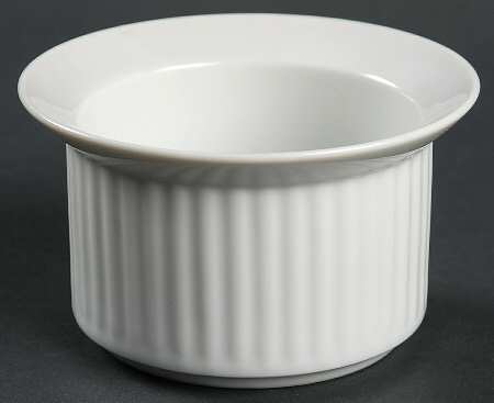 Fluted White Cafe Dip Bowl for Chip & Dip Set