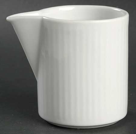 Fluted White Cafe Creamer