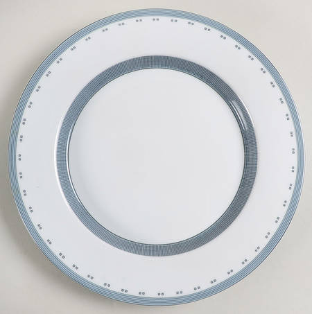 Gridworks Blue (Bands and Squares Rim) Salad Plate